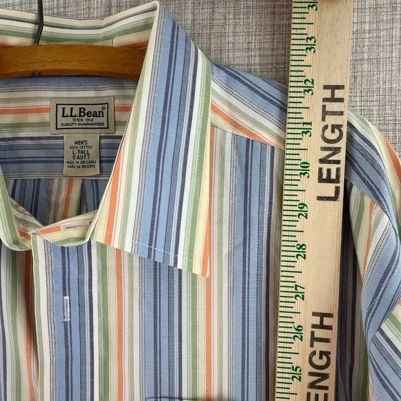 LL Bean Long sleeve button down shirt mens L tall 3966 - Picture 3 of 8